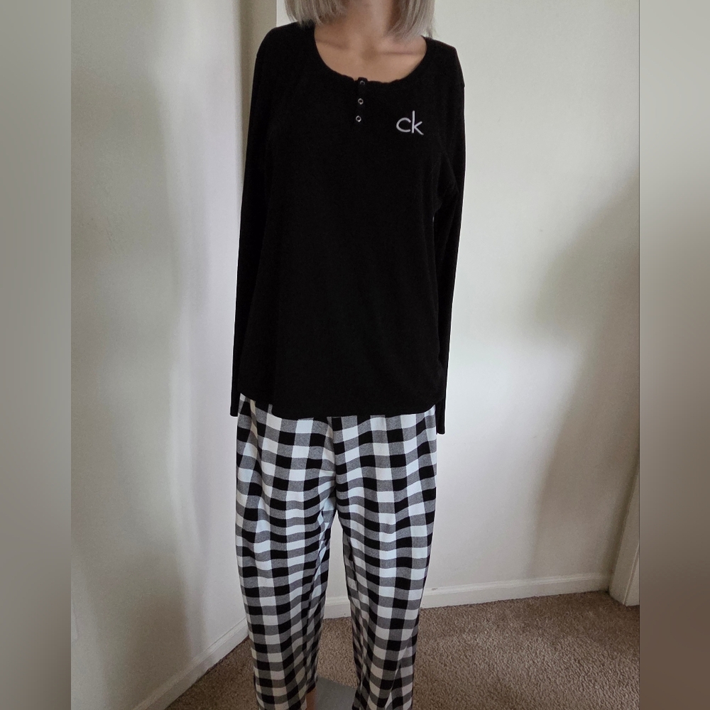 Calvin Klein Pajama Set Top & Drawstring Pants Size X-Large